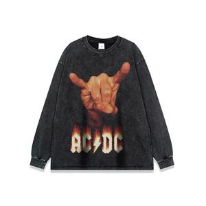 American-style Street Parody Direct Spray <b>Print</b> Cotton Breathable Moisture-wicking Vintage Washed Distressed Short-sleeve - Product Image 2