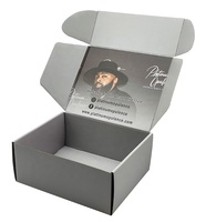 Boîte d'expédition personnalisée en carton ondulé rigide Kraft pour cosmétiques, emballage noir pour abonnement mensuel, boîte d'expédition pour chapeaux, logo personnalisé pour l'expédition