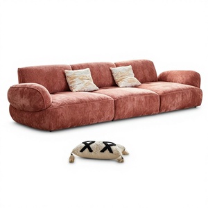 Canapé modulaire 3 places Cloud, canapé sectionnel incurvé confortable à assise profonde pour salon, appartement, meubles de maison - Product Image 1