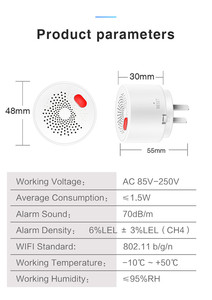 Báo Động Decibel Cao Bán Chạy 2023 Báo Động Khí Ga Dễ Cháy Ứng Dụng Tuya Thông Minh Không Dây - Product Image 2