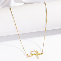 Collier en acier inoxydable plaqué or 18 carats, pendentif esthétique battement de cœur, bijou minimaliste pour usage quotidien, cadeau tendance