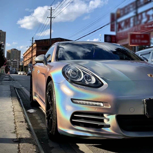 Pellicola Arcobaleno Radium per Wrapping Auto Vinile Lucido Opaco Arcobaleno Laser Grigio <span class=keywords><strong>Argento</strong></span> Pellicola Antigraffio per Auto - Product Image 2