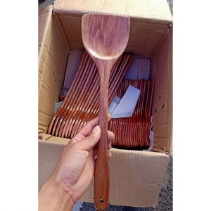Espátula Plana de Madera Natural con Logotipo Personalizado para Cocinar - Product Image 3