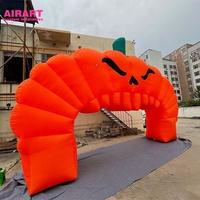 Arche gonflable citrouille orange, décoration de fête, entrée gonflable en forme de citrouille