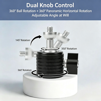 Support de caméra universel à rotule 1/4'' avec adaptateur 3/8'', rotule métallique pivotante pour DSLR, hybrides, GoPro, smartphones et anneaux lumineux