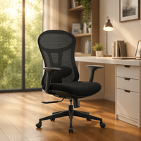 Chaise d'ordinateur moderne réglable et surélevée chaise de bureau en tissu maillé à dossier moyen pivotant pour le personnel à vendre en gros en Chine