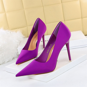 Chaussures à talons hauts pour femmes, escarpins stiletto en satin ajouré, pointures 34-43 - Product Image 5