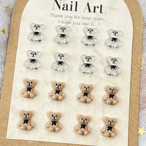 100 pièces nouveau dessin animé 3D ours arc clair <span class=keywords><strong>kaki</strong></span> Nail Art décoration résine accessoires <span class=keywords><strong>automne</strong></span> Style autocollants et décalcomanies - Product Image 3