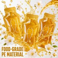 Sachets PE thermosoudés de forme personnalisée, de qualité alimentaire, pour échantillons de miel liquide, de boissons et de gels énergétiques