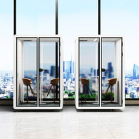 Cabine téléphonique de bureau à domicile moderne cabine mobile insonorisée amovible pour ensemble de batterie de piano entrepôt silencieux sommeil aluminium pour