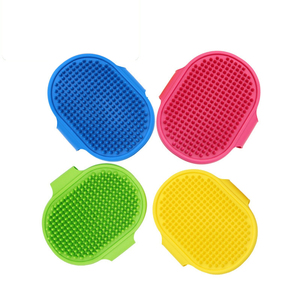 Brosse de massage apaisante en TPR pour chiens et chats, avec poignée annulaire réglable, pour le nettoyage, le toilettage et le bain – Vente en gros - Product Image 1