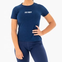 T-shirt en coton à col boutonné imprimé sur mesure pour femmes, respirant, jersey écologique, de haute qualité, manches courtes pour la course à pied, le fitness et le yoga
