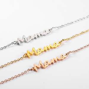 Gioielli personalizzati collane con nome personalizzato cafenas <span class=keywords><strong>Acero</strong></span> Inoxidable donna uomo collana girocollo in oro rosa argento - Product Image 5