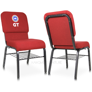 Chaises d'église pour adultes américains bordeaux avec supports de maintien Siège d'église en métal bon marché avec logo personnalisé pour les repas et l'hôtel - Product Image 5