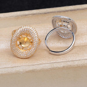 แหวนเงินแท้ S925 สำหรับผู้หญิง อุปกรณ์ DIY สไตล์หรูหราเบาๆ ไข่มุกเม็ดเดี่ยวขนาด 11-12 มม. บนฐานเปล่า รุ่น A6031 - Product Image 5