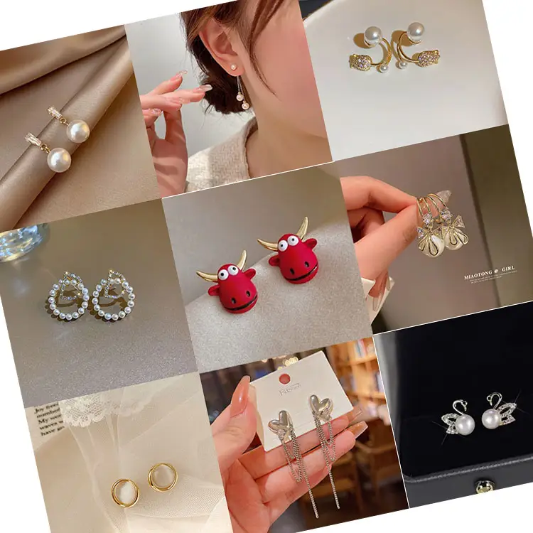 Boucles d'oreilles de bijoux de mode Offre Spéciale Boucles d'oreilles de luxe en or jaune 18 carats pour filles
