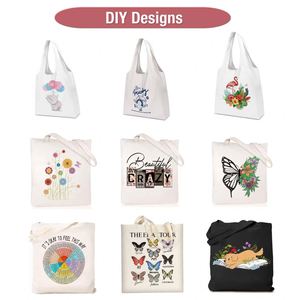 Bolsa de Mano de Lona de Algodón Orgánico con Asas y Logotipo Personalizado Impreso en Varios Colores - Product Image 2