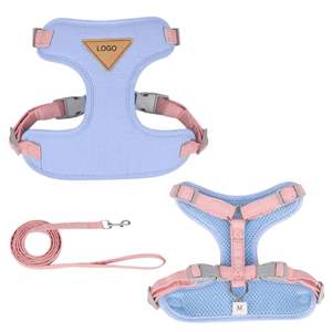 조절 가능한 스트랩과 벨이 있는 고양이 산책용 부드러운 면 소재 탈출 방지 하네스 - Product Image 6