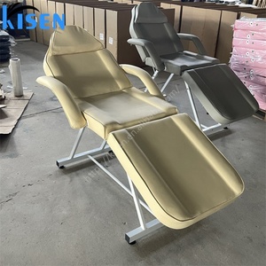 Table de massage manuelle réglable blanche KISEN en promotion – Lit de spa électrique moderne et simple pour soins du visage et cosmétiques, idéal pour salon de manucure, pliable - Product Image 5