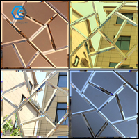 Miroir biseauté de design moderne, mosaïque incrustée de verre de cristal, décalcomanie de fond