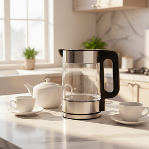 Bouilloire électrique sans fil en verre 2L, double chauffe, haute température, arrêt automatique, maintien au chaud, protection anti-ébullition à sec - Petite taille domestique - Product Image 1