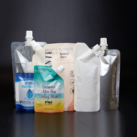 Sac d'emballage de poche de bec d'eau en plastique rectangulaire 10ml-20L avec capuchon à rabat pour boissons liquides de jus de café