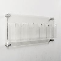 YAGELI Distributeur de brochures mural transparent en acrylique sur mesure, support de présentation personnalisé, couleur au choix