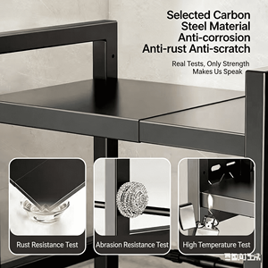 Étagère de cuisine extensible à trois niveaux robuste – Support de <span class=keywords><strong>rangement</strong></span> moderne et écologique pour micro-ondes et <span class=keywords><strong>organisation</strong></span> domestique - Product Image 3