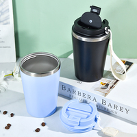Mug à café personnalisé avec logo, 12 oz (380 ml), double paroi, intérieur en acier inoxydable, extérieur en plastique, gravure laser