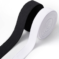Ruban élastique large personnalisé en gros 20MM en nylon et élasthanne, bande élastique picot pour la couture de sous-vêtements, ceinture et accessoires vestimentaires