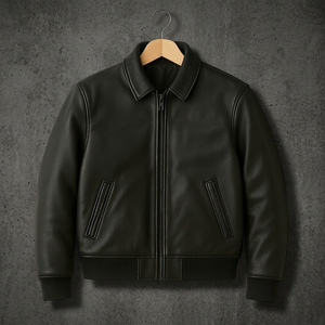 High Quality <b>Men's</b> Genuine Sheep Skin Leather Stand Collar Fashion <b>Jacket</b> Customizable Long Sleeve at Best Price Design Your Own - Product Image 3