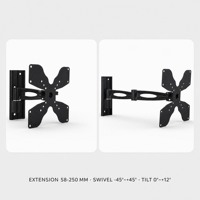 Accessoires pour téléviseur LCD2301, bras en aluminium, LED LCD VESA 200x200, support mural fin pour téléviseur de 19 à 37 pouces