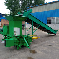 Presse à balles hydraulique pour paille et foin avec moteur, capacité de 2000 kg, usage agricole, origine Shandong, longue durée de vie