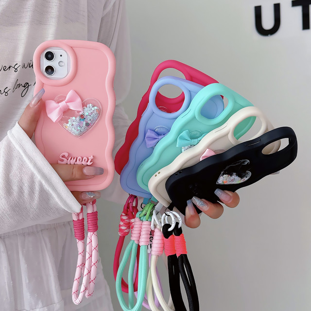 Cute Fruit Bow Heart Phone Case for Samsung Galaxy A54 A53 A55 A73 A51 5g M14 M54 Protect Soft Cover for A52s S24 Ultra S23 S22