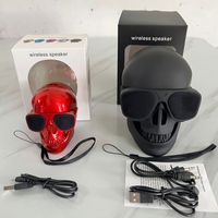 Mini Haut-parleur Portable Sans Fil 5.0 avec Subwoofer, Design Tête de Crâne, Puissance 5W, Contrôle par Application, Lecteur de Carte pour Enceinte Domestique