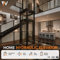 Ascenseur hydraulique pour maison, duplex, maison jumelée, villa, hôtel, structure compacte en PVC, installation facile, fabrication OEM, résidentiel