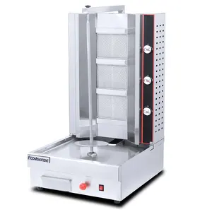 Hot Koop Automatische Apparaten Turkije Kebab Seekh Elektriciteit Spies Doner Shish Shoarma/Kebab Machine Met 4 Branders