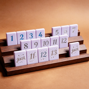 Set Premium di Rummikub Turco con Bordi Lisci, Pezzi Estetici in Acrilico Colore Lavanda Viola, Decorazione per la Casa - Product Image 1