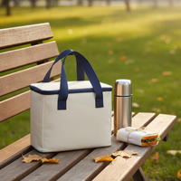 Sac isotherme de pique-nique rayé en Oxford imperméable grande capacité avec fermeture éclair, sac à lunch pour enfants