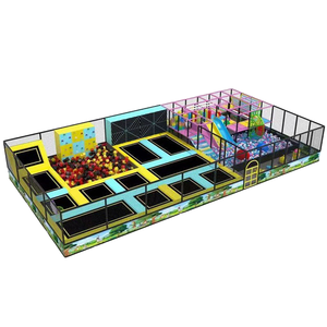 Gran parque infantil multifunción para interiores con estructura <span class=keywords><strong>de</strong></span> acero para exteriores, trampolín para parque infantil, <span class=keywords><strong>piscina</strong></span> <span class=keywords><strong>de</strong></span> espuma para interiores a la venta - Product Image 1
