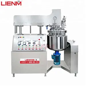 Hair and Body Cream Vacuum Emulsifying mixer with bottom homogenizer