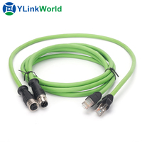 Conector personalizado M12, 2, 3, 4, 5, 6, 7, 8, 9, 10, 12, 14, 15, 16, 18, 19, 20, 24 pines DIN a RJ45 PCB, montaje en panel IP67, conector impermeable IP68