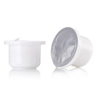 Pot à crème en verre double couche 30g, rechargeable, vide, avec doublure intérieure amovible pour crème visage, masque, pâte, OEM