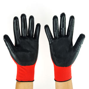 Guantes de trabajo lisos de alta resistencia, Guantes Recubiertos de nitrilo, rojo y negro, agarre firme, recubiertos de nitrilo - Product Image 2