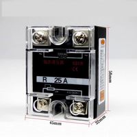SSVR 25A SSR-25VA Régulateur de tension à semi-conducteurs Relais Module de régulation de résistance 220V AC Monophasé