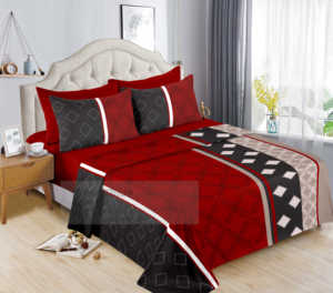 थोक सस्ती बेडशीट ने कपास शीट 6 पीसी बेडरूम शीट सेट किया जो गर्मियों के राजा आकार के बेडडिंग सेट को स्टॉक में पॉलिएस्टर 100% सेट करता है। - Product Image 4