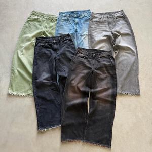 <span class=keywords><strong>Jeans</strong></span> in Denim Personalizzati da <span class=keywords><strong>Uomo</strong></span>, Neri, Vintage, Unisex, Oversize, Stile Streetwear, a Vita Bassa, Effetto Consumato, <span class=keywords><strong>Gamba</strong></span> <span class=keywords><strong>Larga</strong></span> e Cadente - Product Image 1