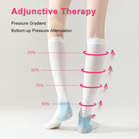 Chaussettes de compression graduée à bout ouvert de couleur unie de qualité supérieure personnalisées pour infirmières