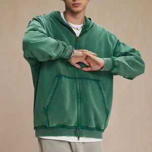 Sudadera con Capucha de Alta Calidad, 100% Algodón, Bordado Personalizado, Unisex, con Cremallera, Transpirable, al por Mayor, Estilo Holgado, Hombros Caídos, para Invierno - Product Image 1