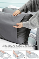 Taie d'oreiller douce et enveloppante, personnalisée, luxueuse, unie, protège-oreiller, ensemble cadeau, décoration pour la maison, taies d'oreiller
